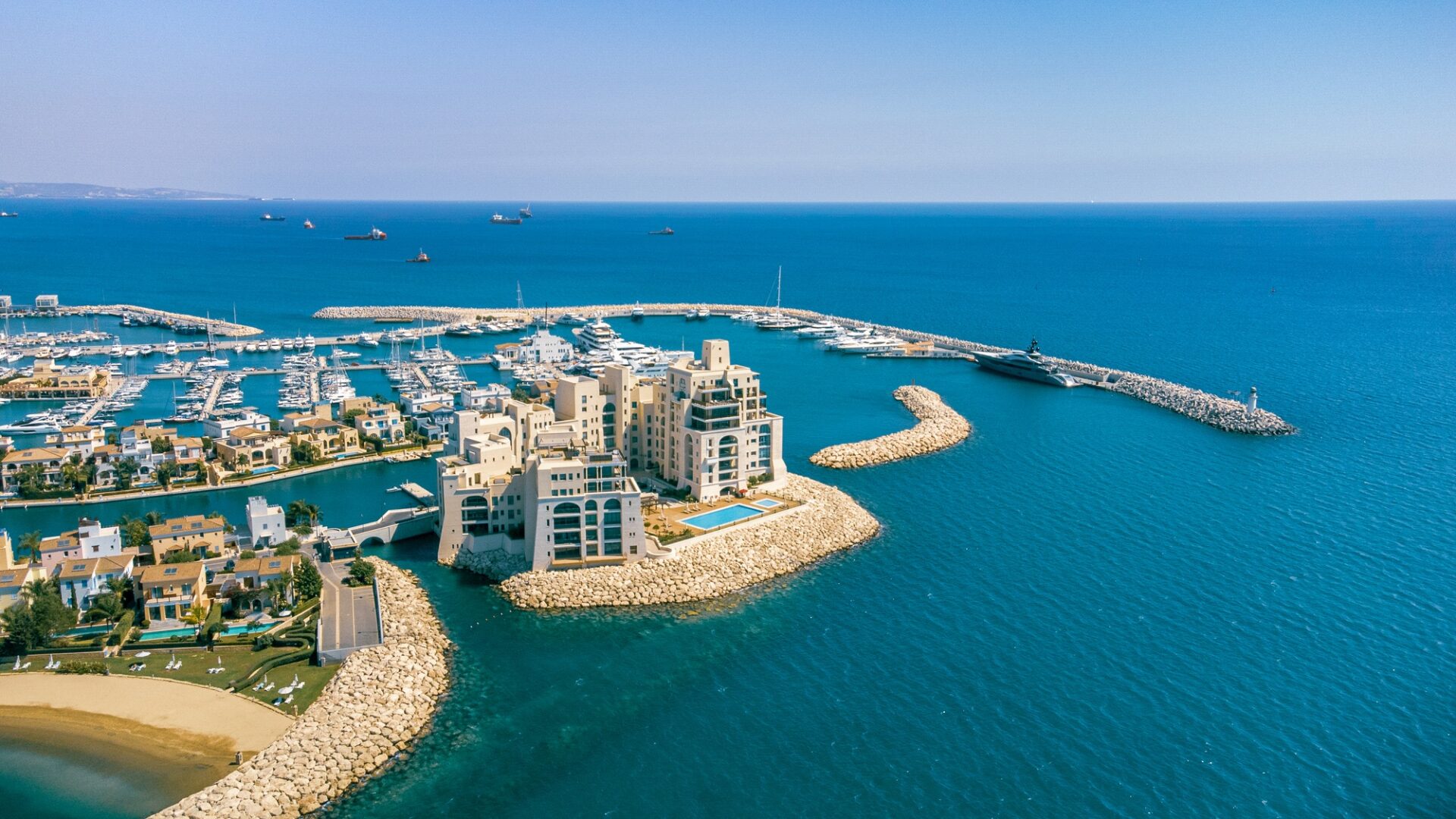 Limassol Marina Residences, Cyprus Drone Shot