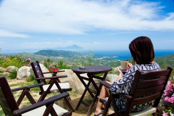 young woman in Greece
